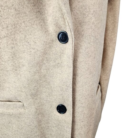 Pretty Garden Womens Long Wool Blend Shacket Pockets Button Closure Tan Size XL - Picture 6 of 11